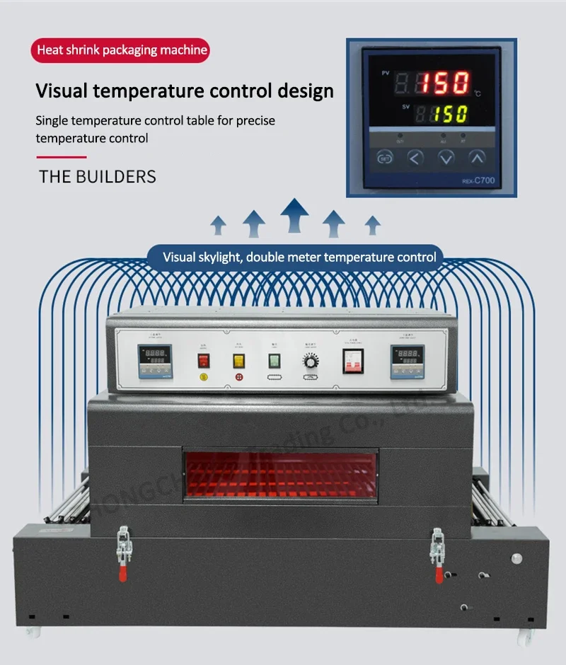 220v Electric Shrink Film Packaging Machine Heat Shrink Plastic Automatic Double
