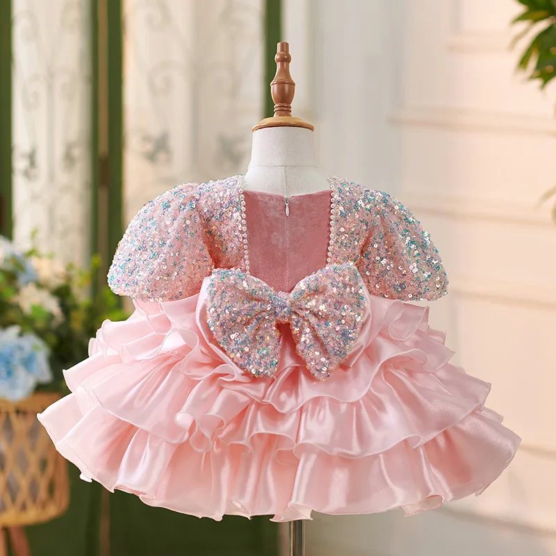 Girls' One-Year-Old Princess Dress Fairy Sweet Flower Girl Wedding