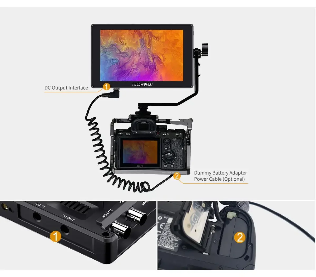 SH7 7-inch Monitor SDI/HDMI-compatible Input/Output Cross Conversion Monitor Ult