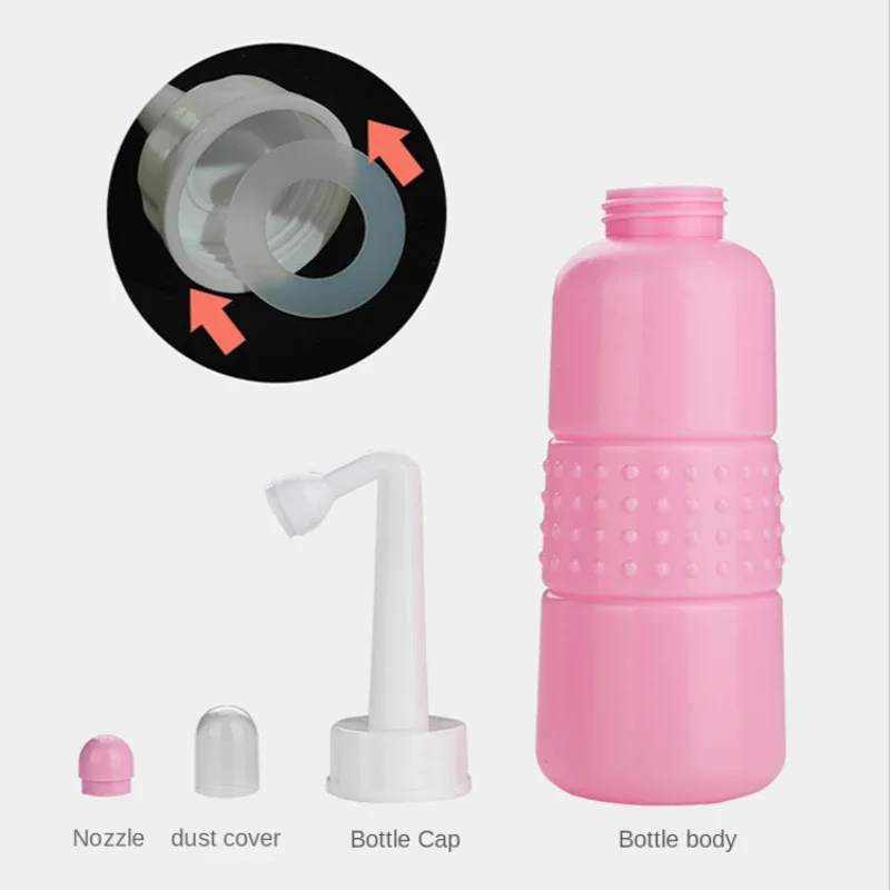 Baby Shower Mamma Peri Bottiglia per elementi essenziali dopo il parto Cura femminile MomWasher per il recupero perineale Pulizia dopo la nascita 500ML - immagine 6