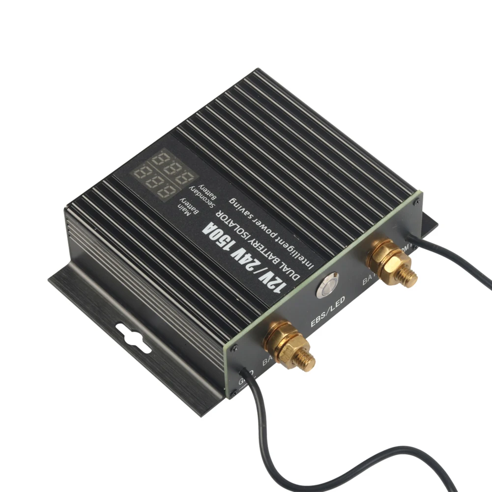 

150 Amp Dual Battery Isolator Kit Voltage Sensitive Relay Dual Battery System Digital Display Smart Isolator For Camper Car RV