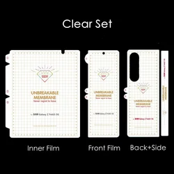 Premium Front & Back Soft Hydrogel Matte Screen Protector - Clear Frosted Finish - Galaxy Z Fold 6 (Clear Set (4 in 1))