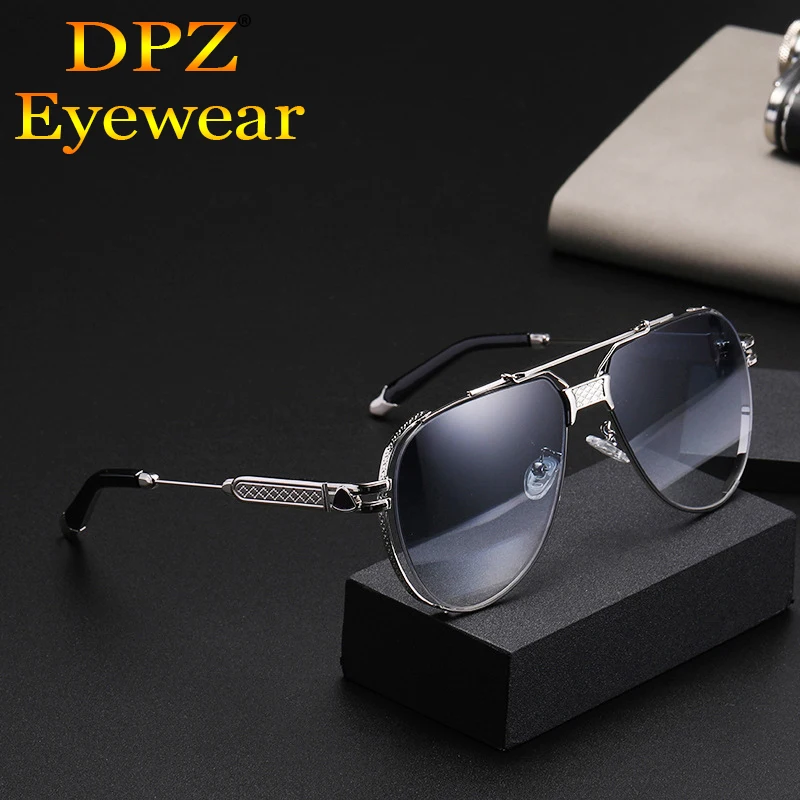 

2022 Vintage Double Bridge Metal Steampunk Style Pilot Sunglasses Men Women Fashion Classic Luxury Brand Sunglasses Gafas De Sol