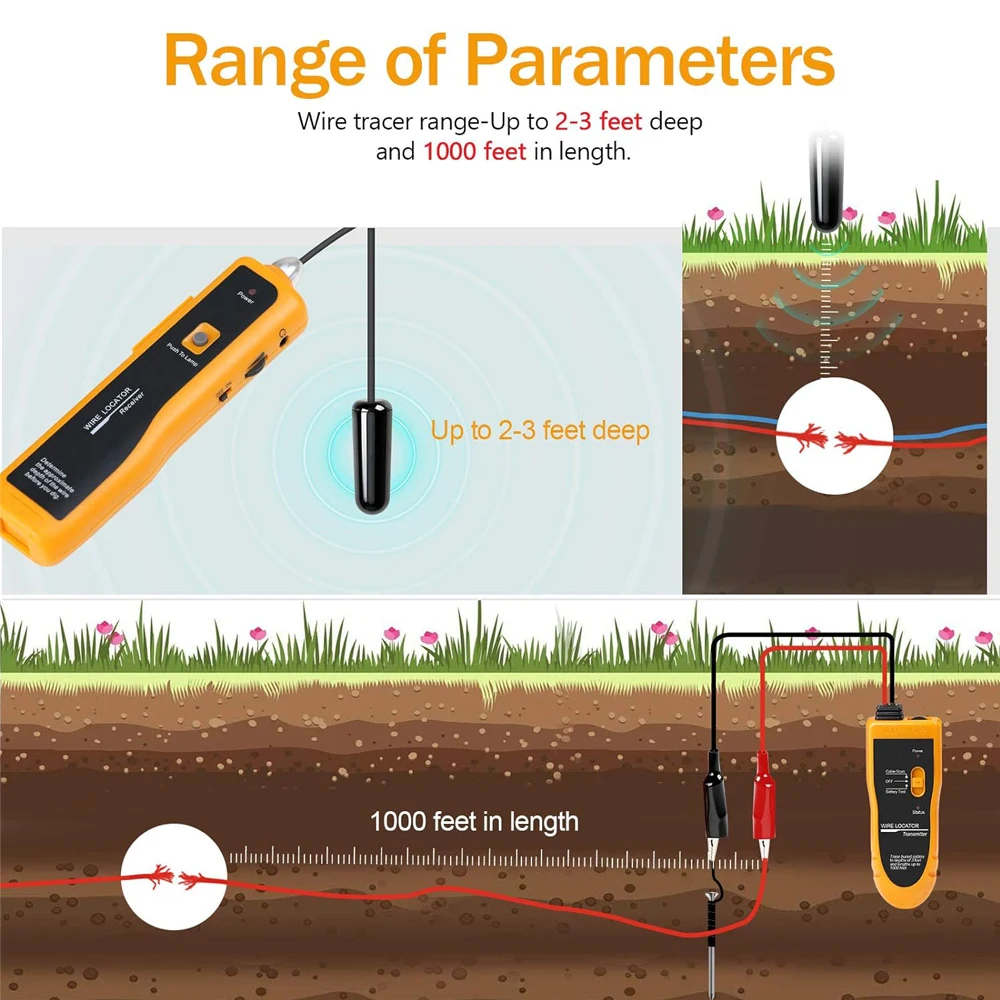 Noyafa NF-816 Underground Cable Tracker Anti-Interference Cable Tester Professional Cable Finder Network Tools 3