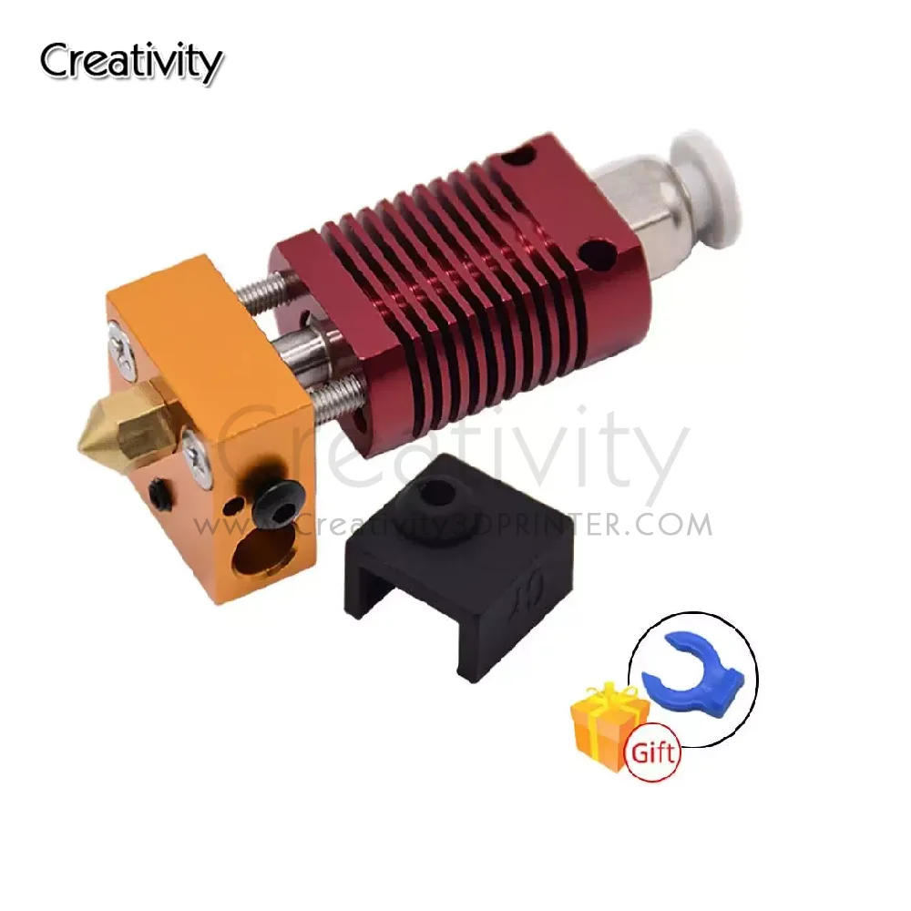 MK8 Assembled Extruder Hotend Kit for Ender 3 CR10 Printer 1.75mm 0.4mm Nozzle Aluminum Heating Block 3d Printer Accessories xcr 3d printer accessories v6 hotend module heated block silicone sock throat kit for 0 4mm 1 75mm m6 nozzle extruder print head