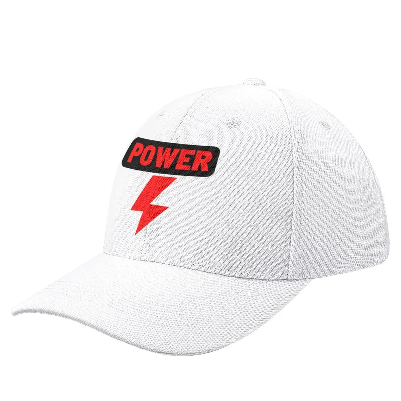 

Red Color Power Lightning Text DesignCap Baseball Cap Luxury Man Hat fishing hat cute Elegant Women'S Hats Men'S