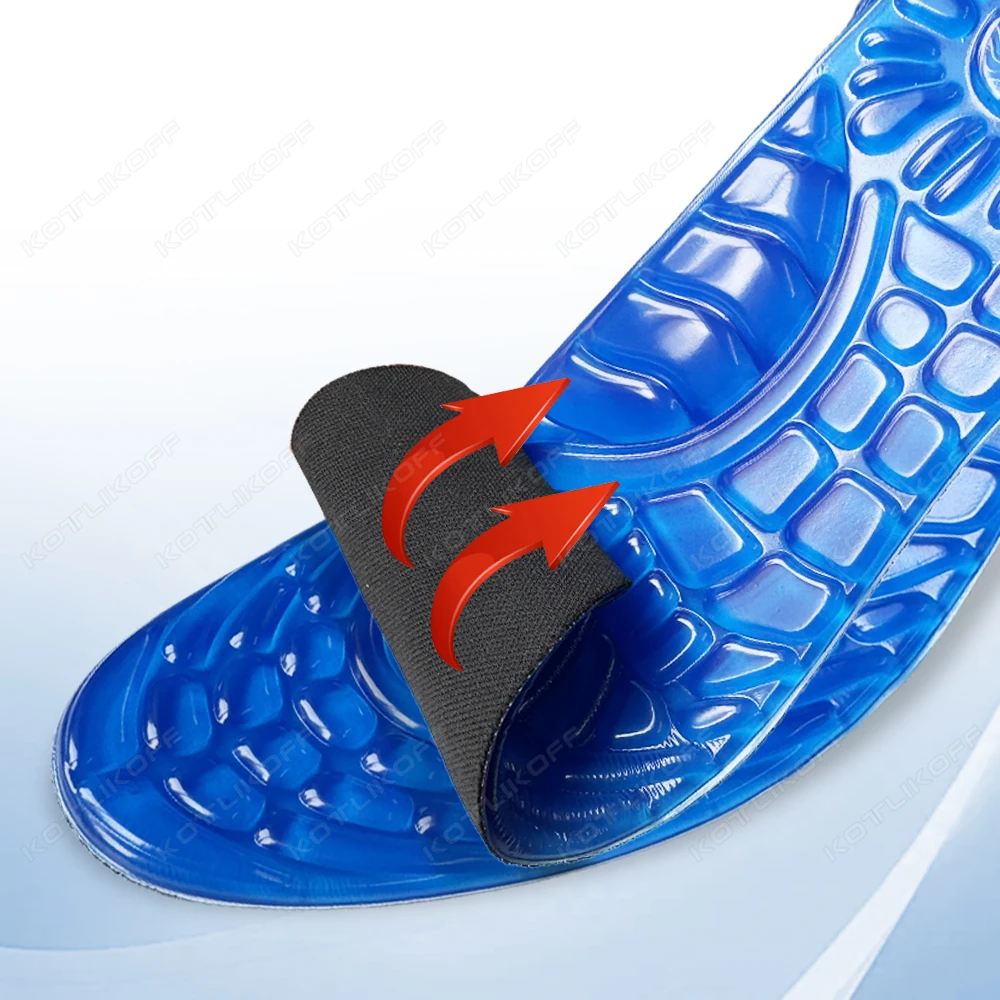 Orthopädische Gel-Silikon-Einlegesohlen, Fußgewölbeunterstützung, Stoßdämpfung, weiches Kissen, Massieren für Sport, Laufen, Gehen, Orthesen-Pad – Detail 7