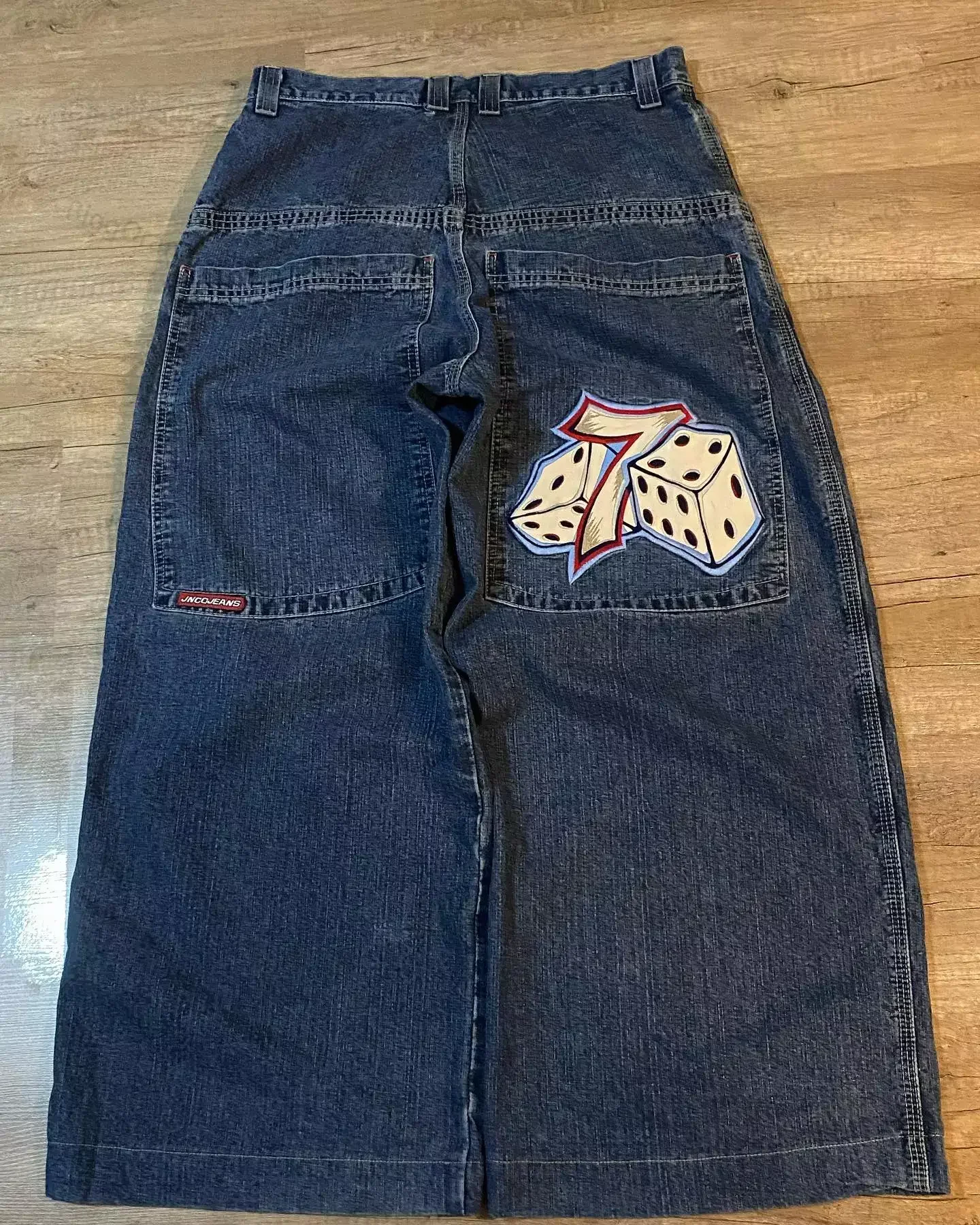 Jnco Baggy Jeans Hip Hop Rock Embroidery Pattern Men Women 2023 New Fashion Streetwear Retro Harajuku High Waist Wide Leg Jeans