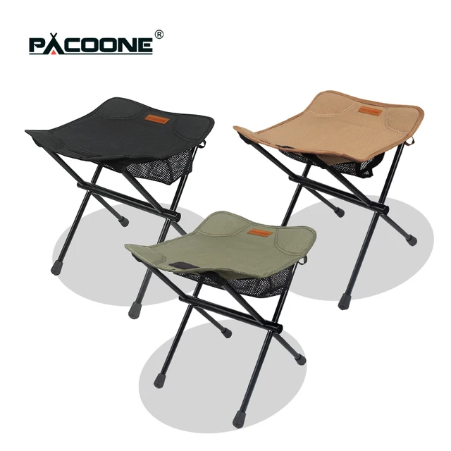 PACOONE Camping Portable Folding Stools 1