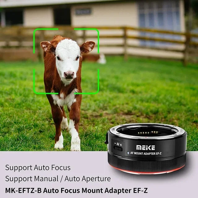 MEIKE Pro EF-Z Auto Adapter| EF to Nikon Z AF Mount Converter with Full Electron