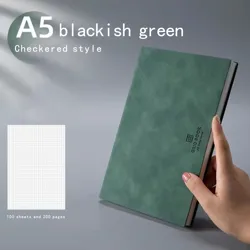 Premium Faux Leather Checkered Notebook - Ideal for Drawing, Travel, Office, and School Supplies (2)