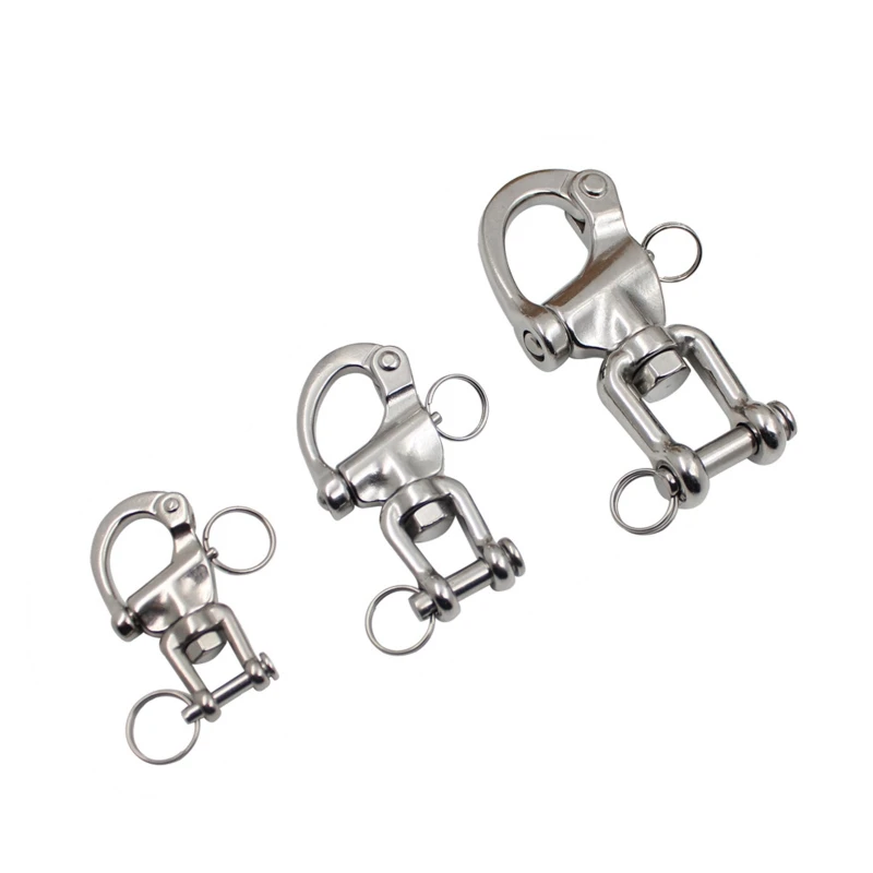 

U90C Swivel Eye Snap Shackle Quick Release Bail Rigging Sailing Boat Marine Stainless Steel Clip 70/87/128mm