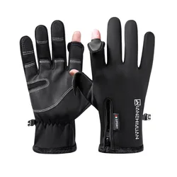 Men's Waterproof Winter Cycling Gloves - Touchscreen, Windproof, and Insulated - M (A-Black)