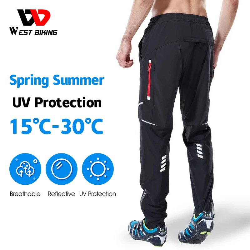 WEST BIKING Winter Cycling Pants Warm Fleece Sport Running Pants Windproof MTB Bike Riding Fitness Bicycle Men's Trousers