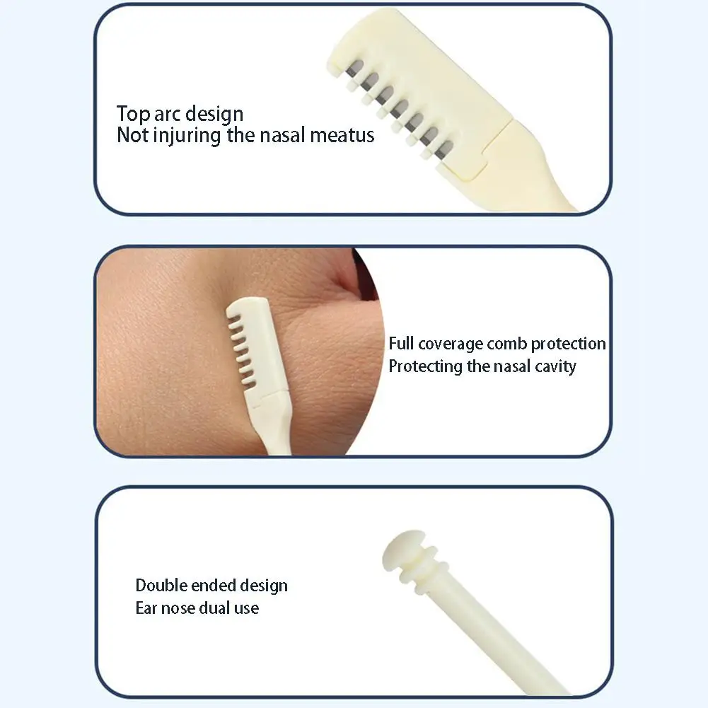 Cortador de pelo Nasal para hombres y mujeres, cortador de pelo Nasal giratorio de 2023 grados, Manual, seguro, portátil, 1/2/3 piezas, 360