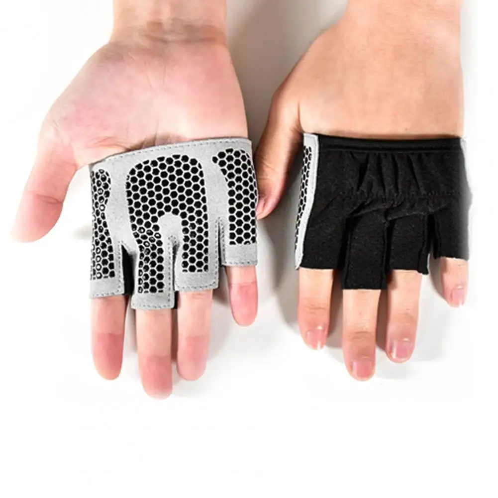 Yoga Gloves Four-finger Sweat Absorption Breathable Mitten Women Fingerless Non-slip Pilates Gloves Fitness Accessories 요가 장갑