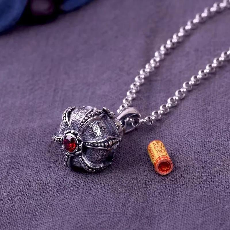 

Retro Unique Taishang Laojun Alchemy Furnace Openable Pendant Men's Fashion Fashion Necklace Trendy Silver Necklace