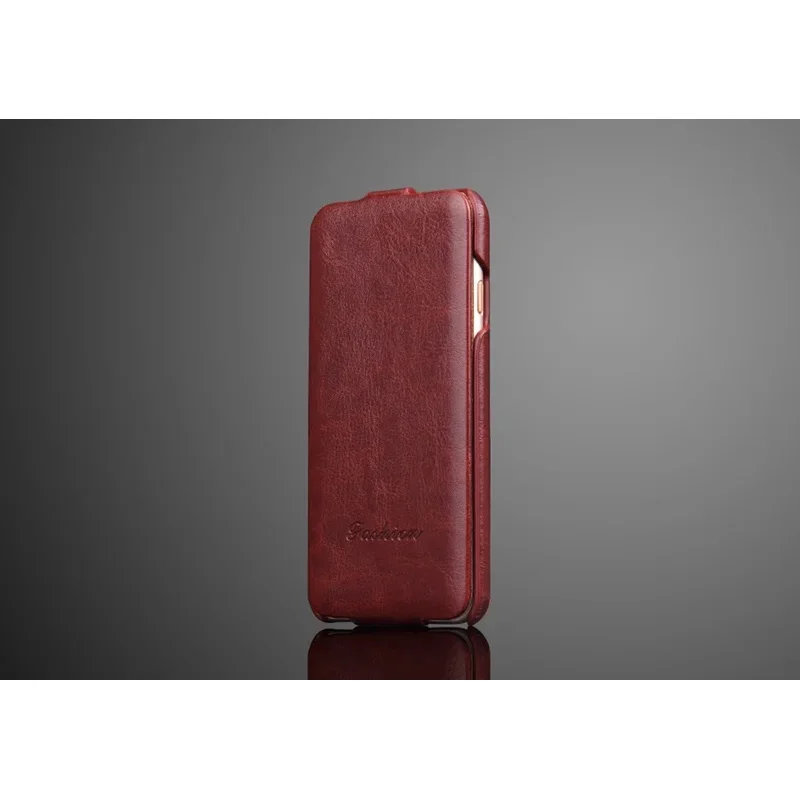 Genuine Leather Vertical Flip Luxury Phone Cover Case