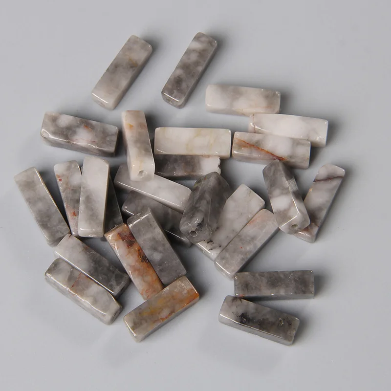 thumbnail image 1 of Cuentas de tubo cuadradas de 4 x 13 mm, cuentas de piedra natural lapislázuli, cuentas planas rectangulares, abalorios para hacer joyas, pulseras de chakras envolventes DIY a granel, 1 of 5