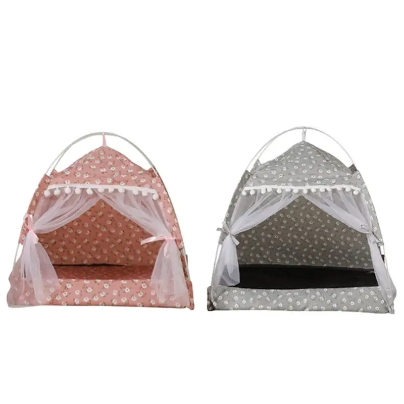 Cat Cage Portable Folding Pet Tent House Playpen Puppy Kennel Easy Operation Fence With Screen Door