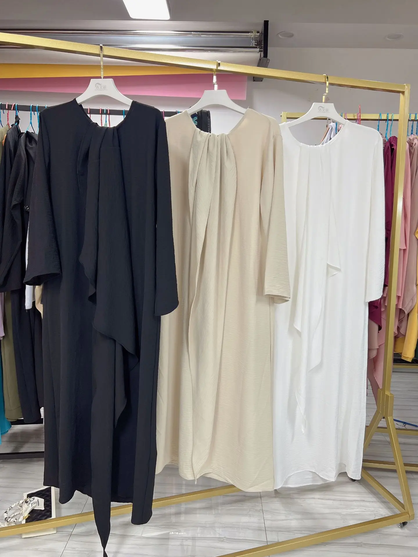 Ramadan Under Abaya Inner Dress with Wrap Skirt Muslim Fashion Hijab Slip Dresses for Women Dubai Islam Clothing Turkey Modest