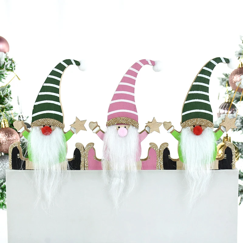 

Christmas Wooden Table Sign Ornaments Doll Tablelop Centerpiece Decoration For Home Merry Christmas Party Decor New Years Gifts