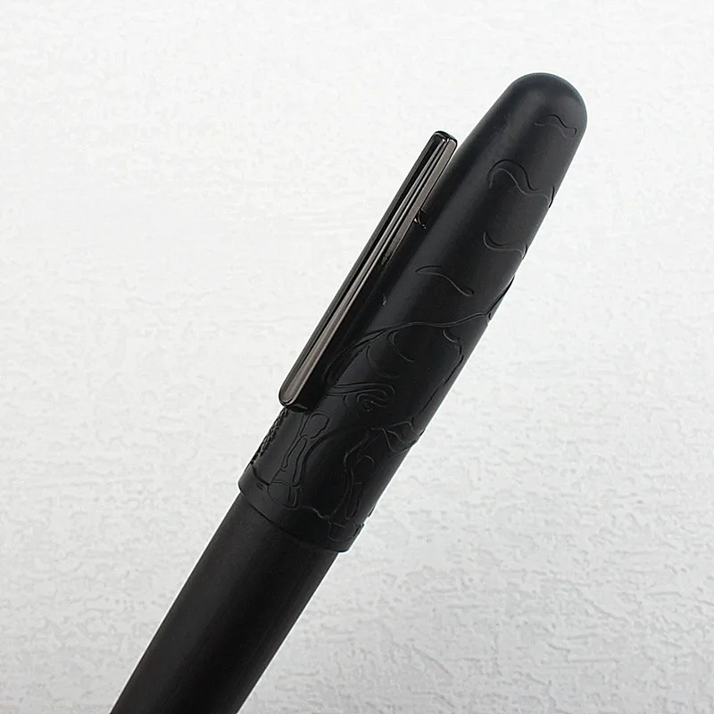 JINHAO 9056 나무 만년필, 클래식 소 선물, M/F/EF/펜촉, 에보니 학교 학생 사무 용품