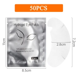 U-Shaped Notch Eyelash Extension Gel Patches - Lint-Free Hydrogel Eye Mask with Aloe Vera Extract (50 Pairs) Beauty Tool (Fox Face-50Pairs)