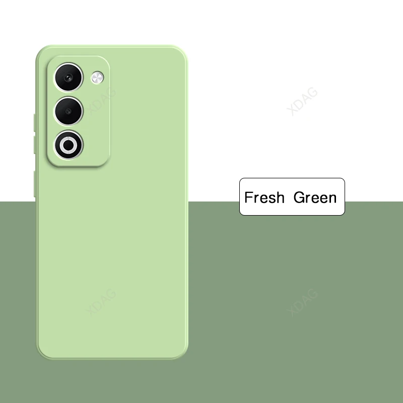 Soft Candy Pure Color Liquid Silicone Phone Case with Internal Flocking Back Cover