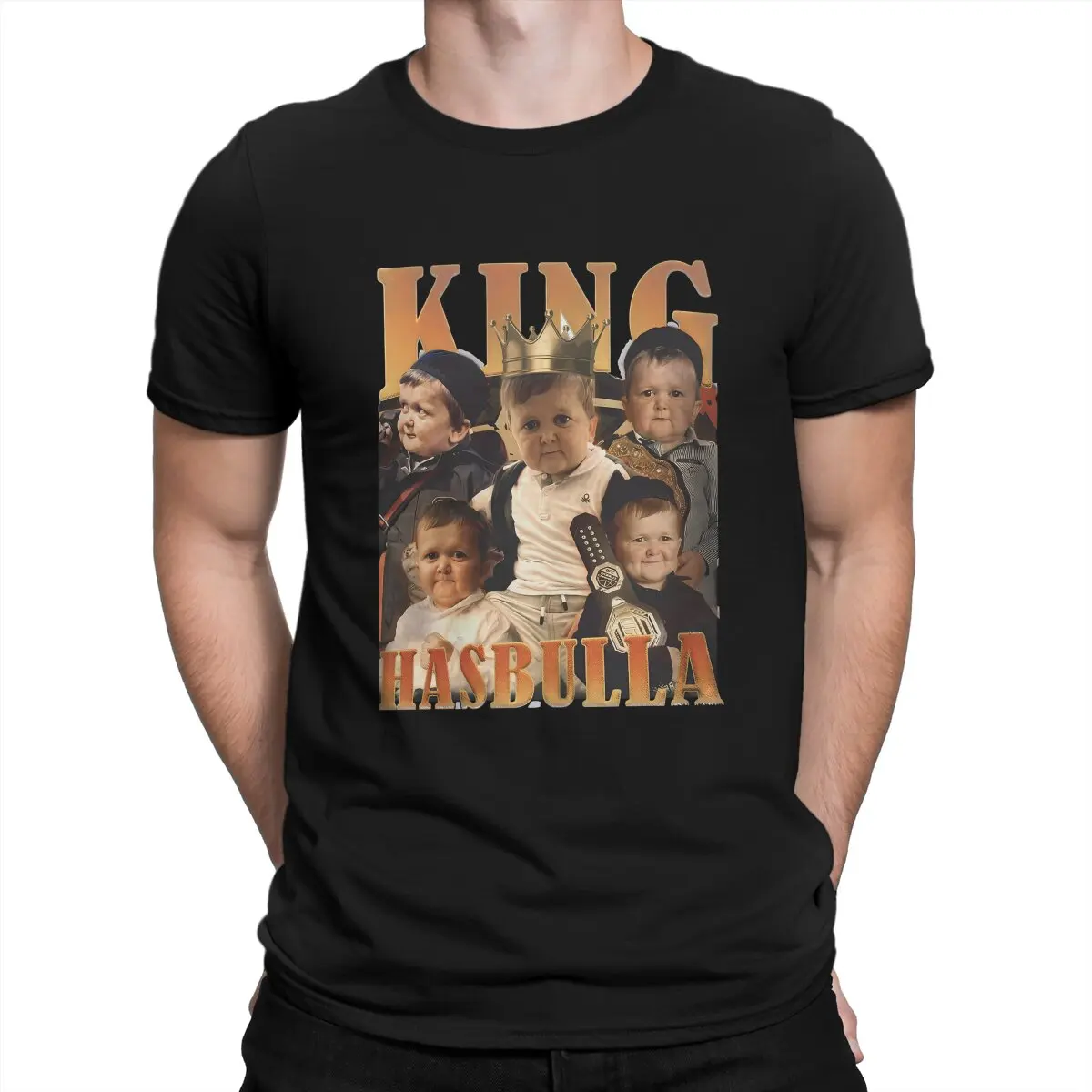 

Hasbulla King Tshirt Men Tops Vintage Summer Streetwear T Shirt