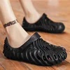 EVA Thick Heel Slippers for Men Summer Outdoor Sports Couple Hole Head Sandals Anti-Slip Soft Bottom Beach Shoes