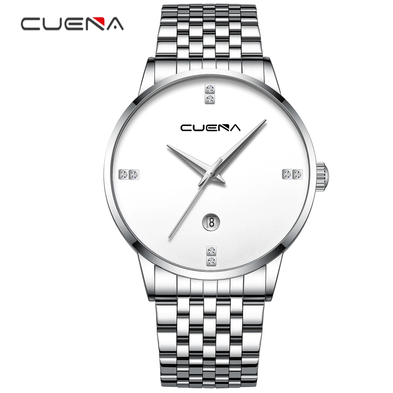 

New CUENA Mens Ultra ThinMinimalist Quartz Casual Watches Men Watch Male Simple Stainless Steel Band Clock Reloj Hombre