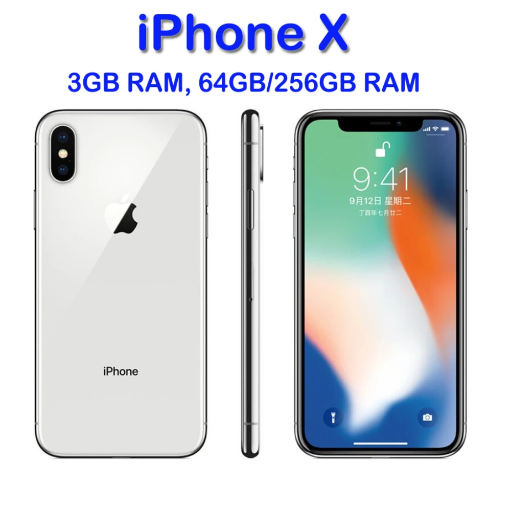 Original Apple iPhone X 4G Mobile Phone Face ID 64GB/256GB