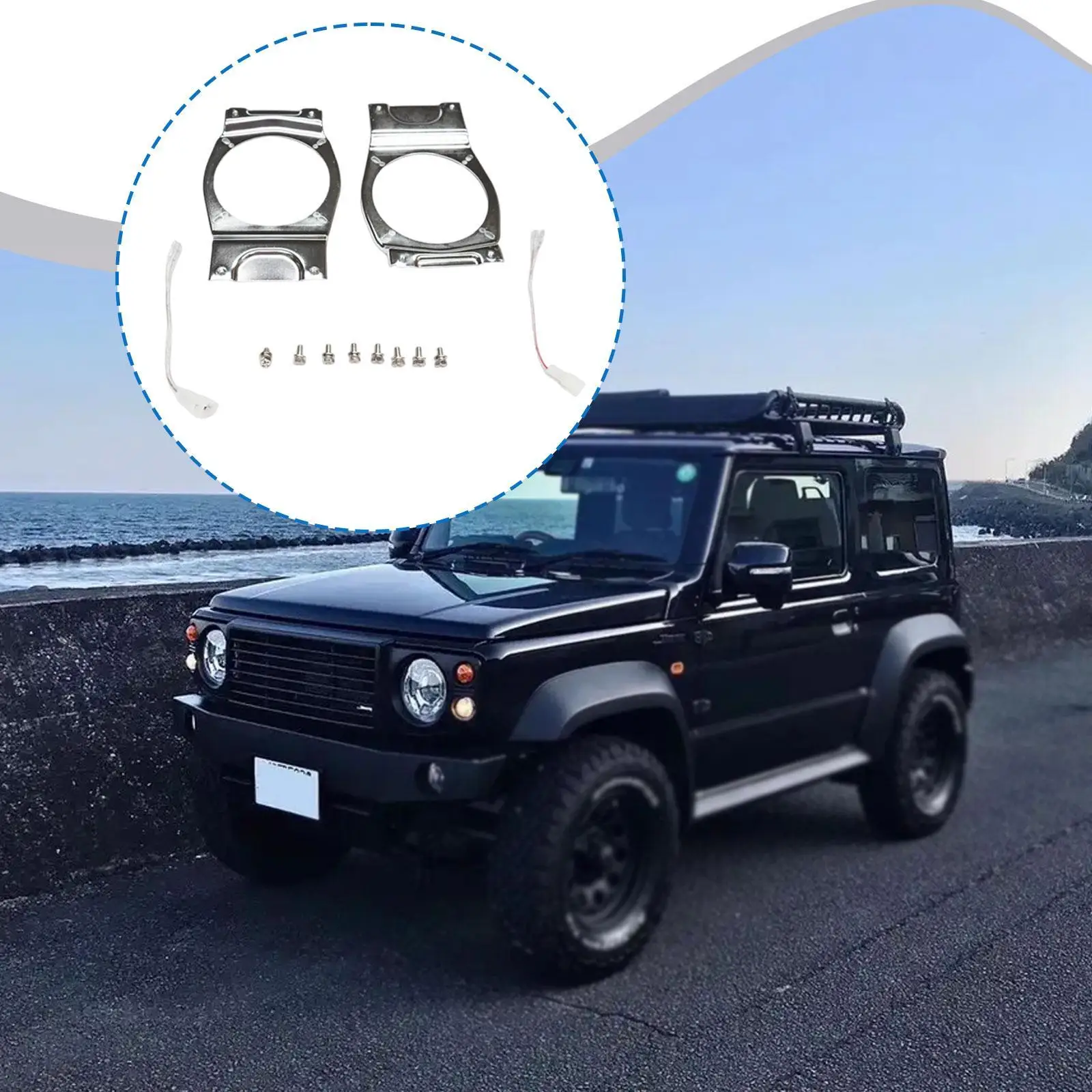2 조각 후면 스피커 브래킷 99197-77R10 Jimny Jb74W Jb64 자동차 액세서리 용 교체 혼 브래킷 설치가 용이함
