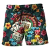 Casino Club 3D Printed Boardshorts Fashion Poker Short Pants For Men Clothes Playing Poker Beach Shorts Cards Trunks Bermudas 3