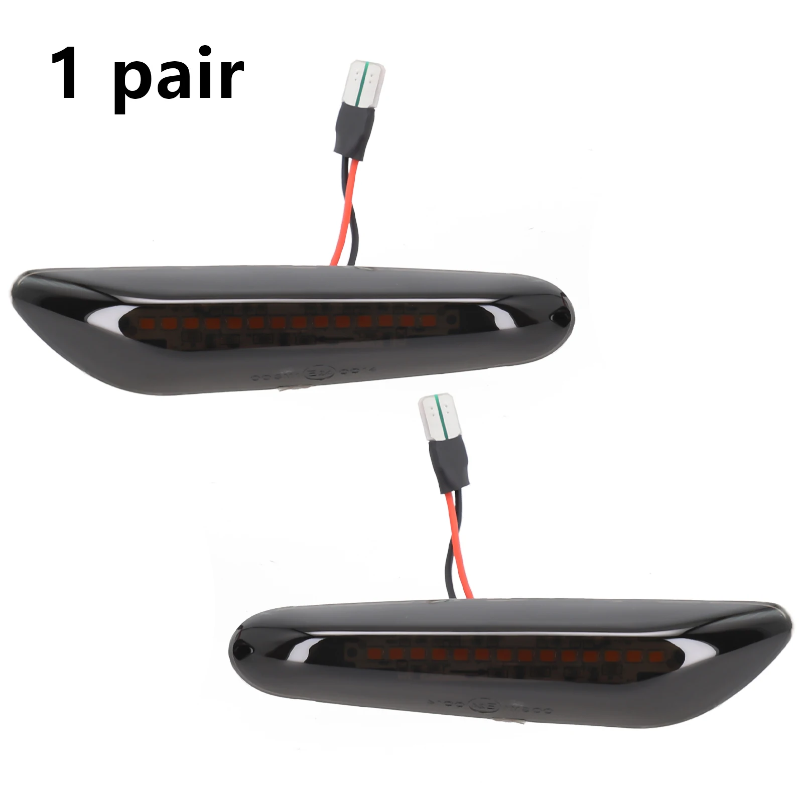 

12V DC Car Side Marker Lights 2 Pcs Universal Low Power Smoked LED Strip For BMW E60 E61 E82 E88 E90 E91 E92 E93