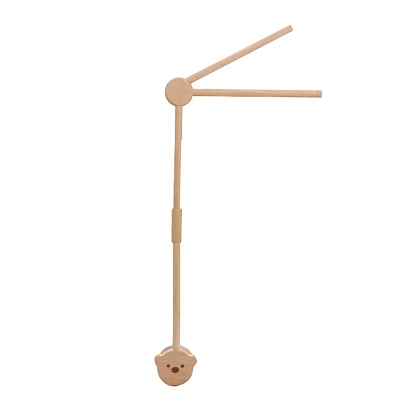 

1 Piece Newborn Wooden Bed Bell Bracket Set Mobile Hanging Rattles Toys Hanger Baby Crib Mobile Bed Bell Toy Holder Arm