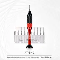 DSPIAE AT-SHD Precision Aluminum Alloy Hand Drill Set For Assembly Gundam Model Hobby Building Making Tools DIY 1