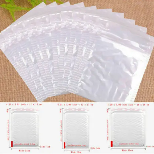 

50pcs White Foam Envelope Bags Self Seal Mailers Padded Shipping Envelopes With Bubble Mailing Bag Shipping Packages Bag