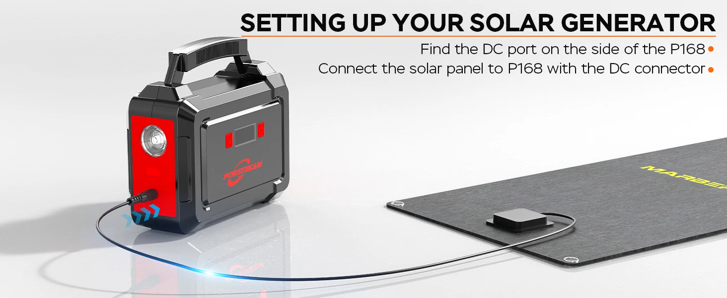 battery generator with solar panel