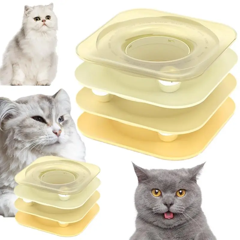 

Cat Toys Roller Ball Track 3-level Square Interactive Cat Toy Spinner Pet Accessory For Kitten Large And Small Medium Cats For