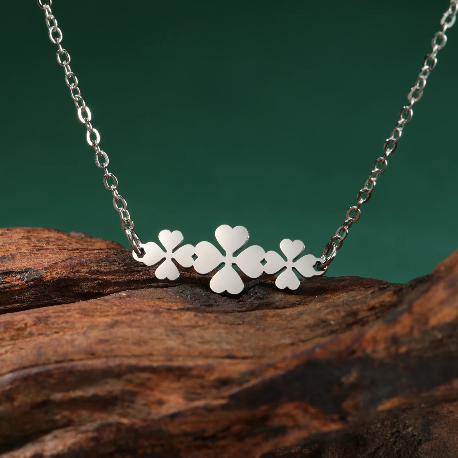 TEAMER Collana Molecola Dopamina E Serotonina - Gioiello In Acciaio Inox Per Scienziati, Insegnanti - Regalo Felicità E Amore - 4