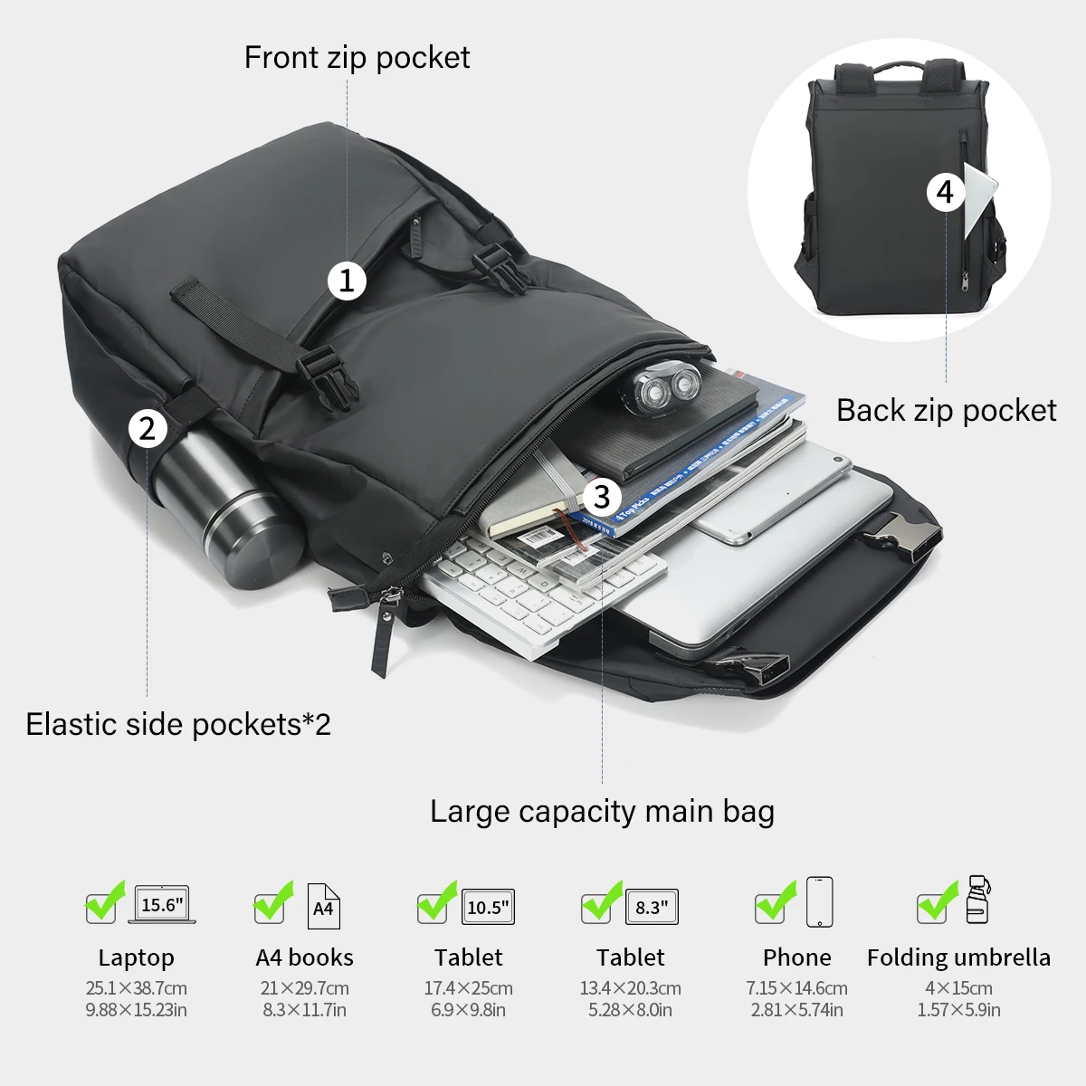 Lifetime Warranty Backpack Men Fashion Business Backpack Waterproof Travel Backpack Bag Male Schoolbag Outdoor Bags Laptop Bags 6