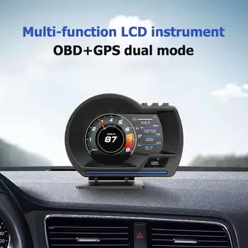 Display Head-Up HUD per Auto con Sistema GPS+OBD, Proiettore di Velocità e Diagnostica Elettronica, Accessori Auto con O1H4