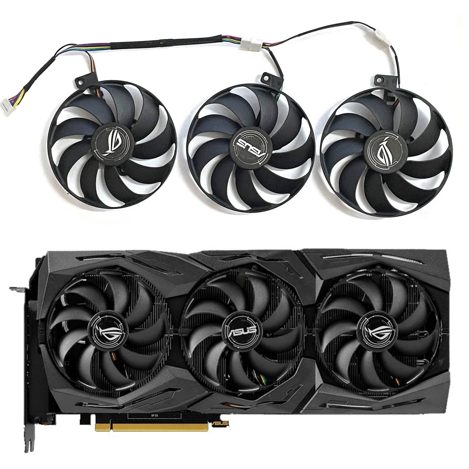 87Mm T129215Su Dc 12V 0.5A 7Pin Per Asus Rtx2070 Rog Strix-Geforce Rtx 2060 Super 2080 Ti Rx 5600 Xt Rx 5700Xt Scheda Grafica Ventola