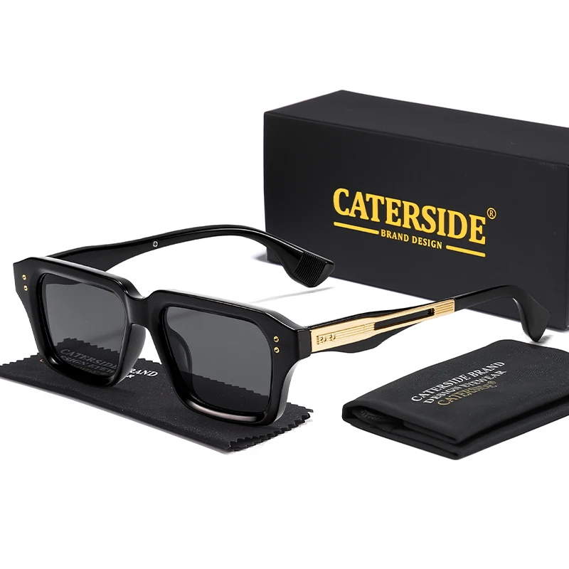 CATERSIDE Neue modische Herren-Sonnenbrille mit einzigartigem Bügel-Design, luxuriöse Sonnenbrille für Damen, Reisen, Partys, UV400-Brille – Detail 8