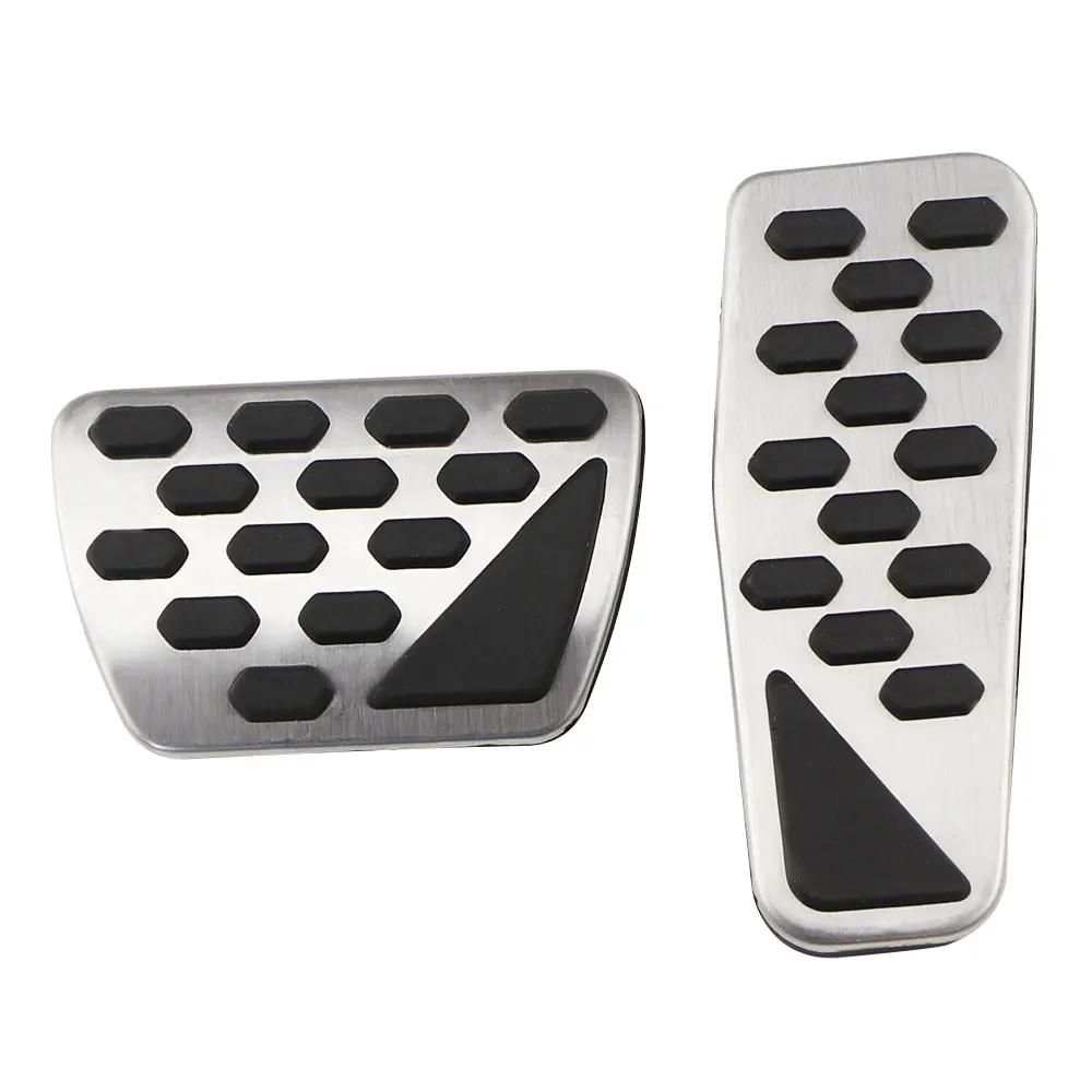 Non-Slip Foot Pedal Pads for Jeep Wrangler JL Steel Brake and Accelerator Pedal Covers 2pcs