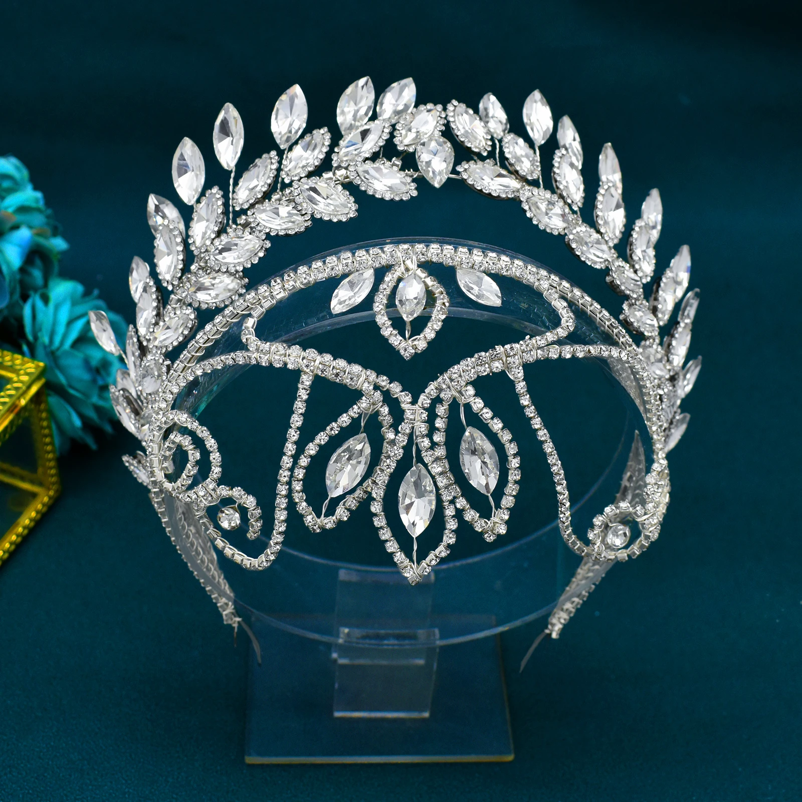 DZ130 Handmade Wedding Headband Wedding Headwear Bridesmaid Party Headdress Bridal Hair Accessories Woman Tiara Headdress