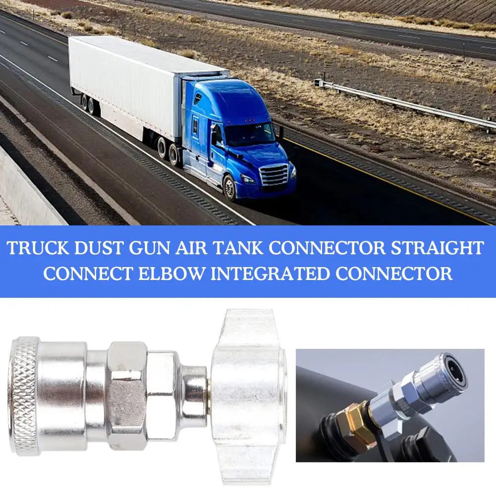 Truck Dust Gun Air Tank Connector Straight Connect Elbow Connector Integrated K1Z0