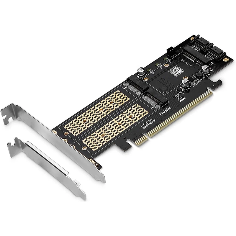 

NEW-3 In 1 NGFF And MSATA SSD Adapter Card,M.2 NVME To PCIE/M.2 SATA SSD To SATA III/MSATA To SATA Adapter For 2280/2260